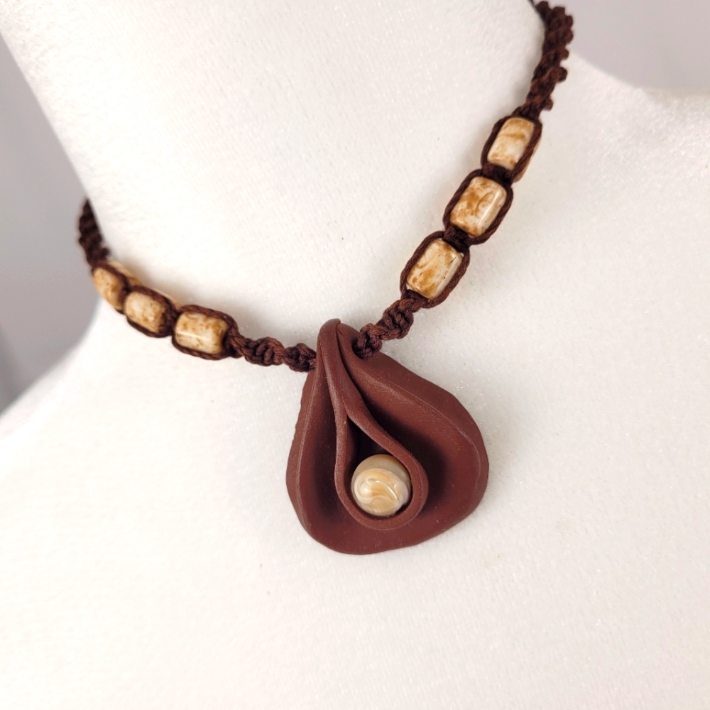 Hand-Made 16" Boho Macrame Necklace